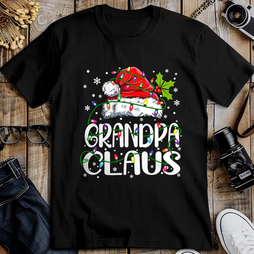 Best Grandpa Shirt, Proud Grandpa Unisex T-Shirt/Hoodie/Sweatshirt HLT00 - Grandpa Claus Shirt Christmas Lights Pajama Family Matching T-Shirt
