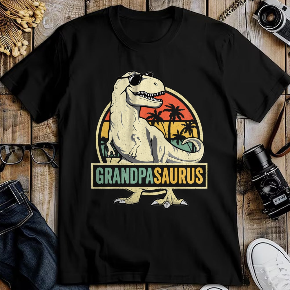 Best Grandpa Shirt, Proud Grandpa Unisex T-Shirt/Hoodie/Sweatshirt HLT00 - Grandpasaurus T Rex Dinosaur Grandpa Saurus Family Matching T-Shirt (1)