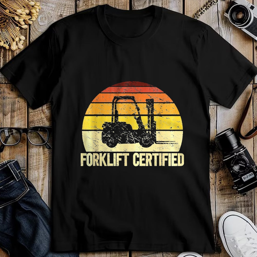 Best Truck Driver Life Shirt, Funny Trucker UnisexT-Shirt/Hoodie/Sweatshirt HLT00 - Retro Forklift Certified Forklift Operator Lift Truck Driver T-Shirt, Women, Purple Heather, X-Large