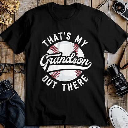 Best Grandpa Shirt, Proud Grandpa Unisex T-Shirt/Hoodie/Sweatshirt HLT00 -Baseball Grandpa Shirt Gift That's My Grandson Out There T-Shirt