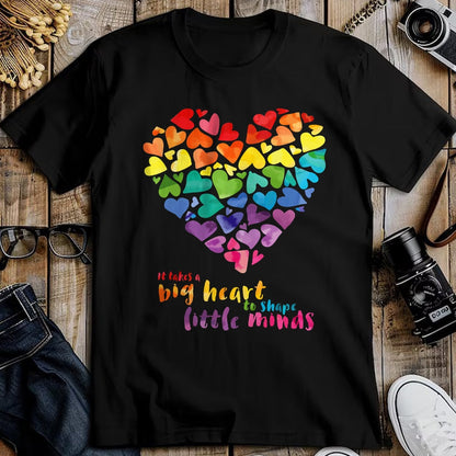 Best Teacher Shirt, Funny Teacher UnisexT-Shirt/Hoodie/Sweatshirt HLT00 - It Takes a Big Heart to Shape Little Minds Teacher Gift T-Shirt