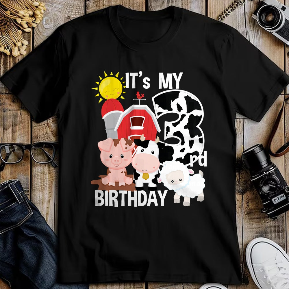 Best Farmer Life Shirt, Funny Farmer UnisexT-Shirt/Hoodie/Sweatshirt HLT00 - Farm Animals 3 Year Old It's My 3rd Birthday Party T-Shirt T-Shirt