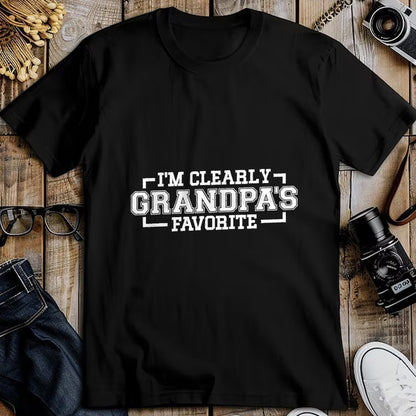 Best Grandpa Shirt, Proud Grandpa Unisex T-Shirt/Hoodie/Sweatshirt HLT00 -I'm Clearly Grandpa's Favorite, Grandson Grandpa, T-Shirt