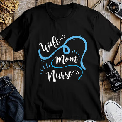 Funny Nurse Shirt, Nurse Unisex T-Shirt/Hoodie/Sweatshirt HLT00 - Wife Mom Nurse T Shirt for Nurses (LPN, BSN, RN, NP) (1)