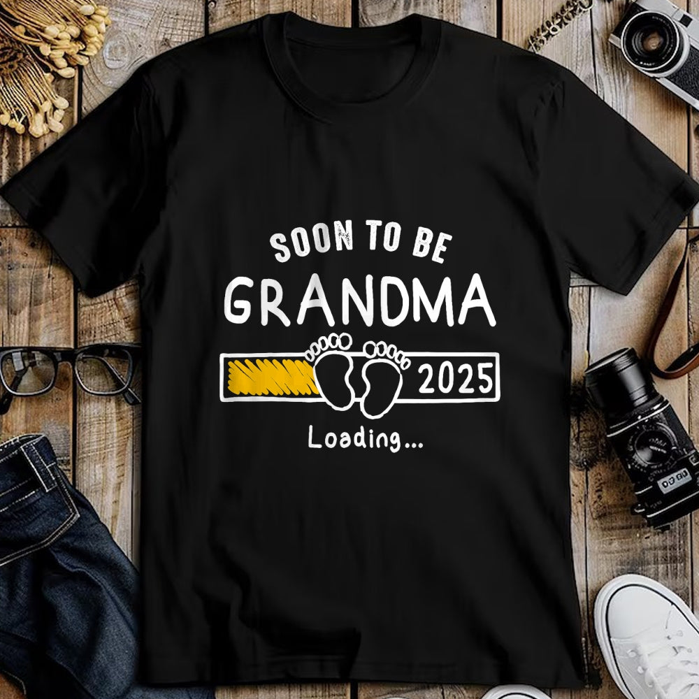 Best Grandpa Shirt, Proud Grandpa Unisex T-Shirt/Hoodie/Sweatshirt HLT00 - Soon to be Grandma 2025 Loading Promoted to Grandma 2025 T-Shirt
