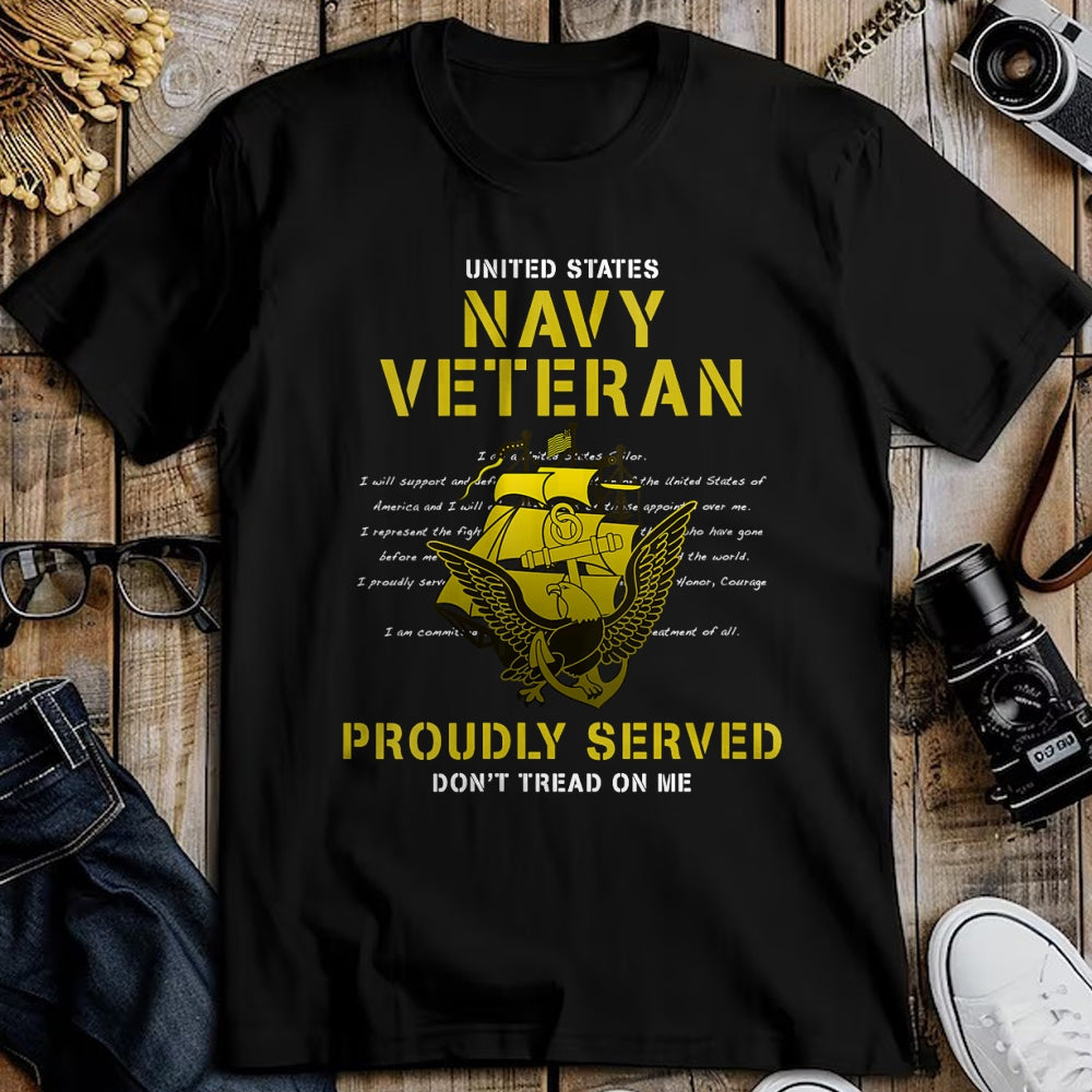 Proud Veteran Shirt, Funny Veteran UnisexT-Shirt/Hoodie/Sweatshirt HLT00 - Womens Navy Veteran Proudly Served V-Neck T-Shirt