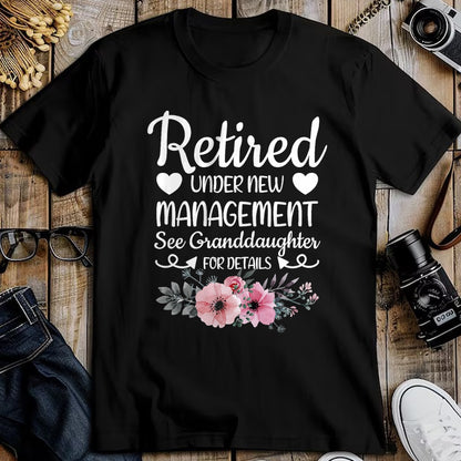 Best Grandpa Shirt, Proud Grandpa Unisex T-Shirt/Hoodie/Sweatshirt HLT00 - Retired Under New Management Granddaughter Grandma Grandpa T-Shirt (1)