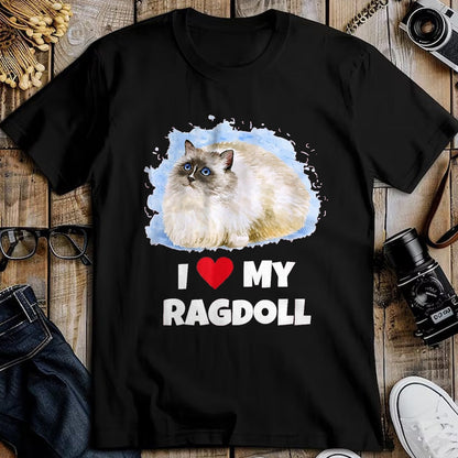 Cat Love Shirt, Funny Cat Lover Gift UnisexT-Shirt/Hoodie/Sweatshirt HLT00 - I Love My Ragdoll Cat T-Shirt T-Shirt, Girls, Red, Small