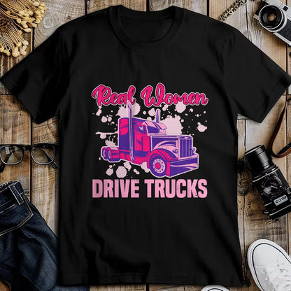 Best Truck Driver Life Shirt, Funny Trucker UnisexT-Shirt/Hoodie/Sweatshirt HLT00 - Real Women Drive Trucks - Truck Driver Trucker Semi Truck T-Shirt