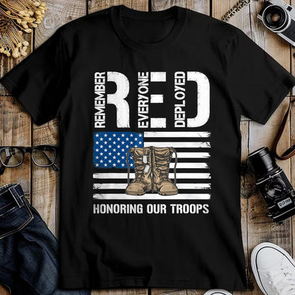 Proud Veteran Shirt, Funny Veteran UnisexT-Shirt/Hoodie/Sweatshirt HLT00 - Remember Everyone Veteran Deployed RED Friday Military T-Shirt