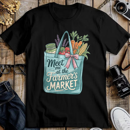 Best Farmer Life Shirt, Funny Farmer UnisexT-Shirt/Hoodie/Sweatshirt HLT00 - Meet Me At The Farmers Market Shopping Bag Fresh Vegetables T-Shirt