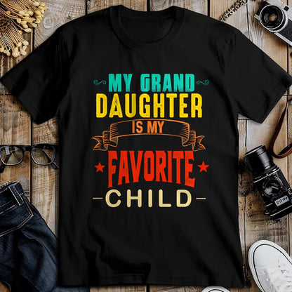 Best Grandpa Shirt, Proud Grandpa Unisex T-Shirt/Hoodie/Sweatshirt HLT00 - My Granddaughter is My Favorite Child Funny Grandpa Grandma T-Shirt (1)
