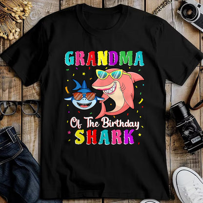 Best Grandma Shirt, Proud Grandma Unisex T-Shirt/Hoodie/Sweatshirt HLT00 - Grandma Of The Shark Birthday Family Birthday Grandson T-Shirt