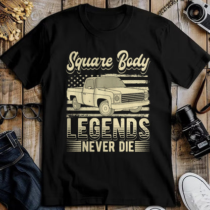Best Truck Driver Life Shirt, Funny Trucker UnisexT-Shirt/Hoodie/Sweatshirt HLT00 - Square Body Legends Never Die Artwork for A Truck Driver T-Shirt