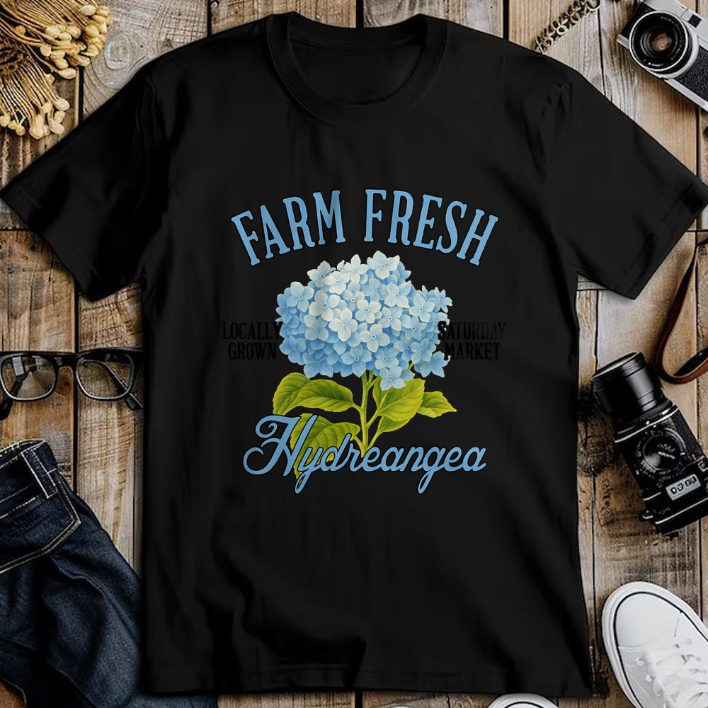Best Farmer Life Shirt, Funny Farmer UnisexT-Shirt/Hoodie/Sweatshirt HLT00 - Hydrangea Farmers Market Gardening Farm A Fresh Hydrangea T-Shirt