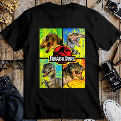 Best Dinosaur Lover Shirt, Funny Dinosaur UnisexT-Shirt/Hoodie/Sweatshirt HLT00 - Jurassic Park Four Different Dinosaur Faces Graphic T-Shirt T-Shirt