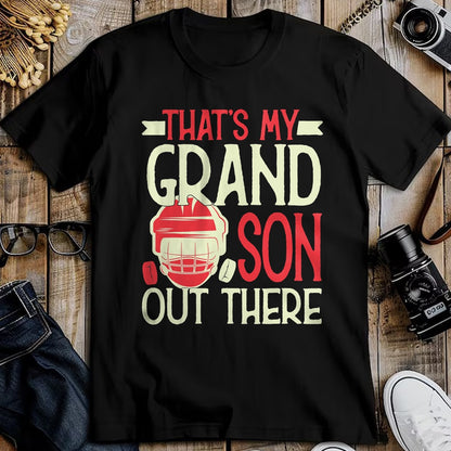 Best Grandpa Shirt, Proud Grandpa Unisex T-Shirt/Hoodie/Sweatshirt HLT00 - That's My Grandson Out There Hockey For Grandma Grandpa T-Shirt