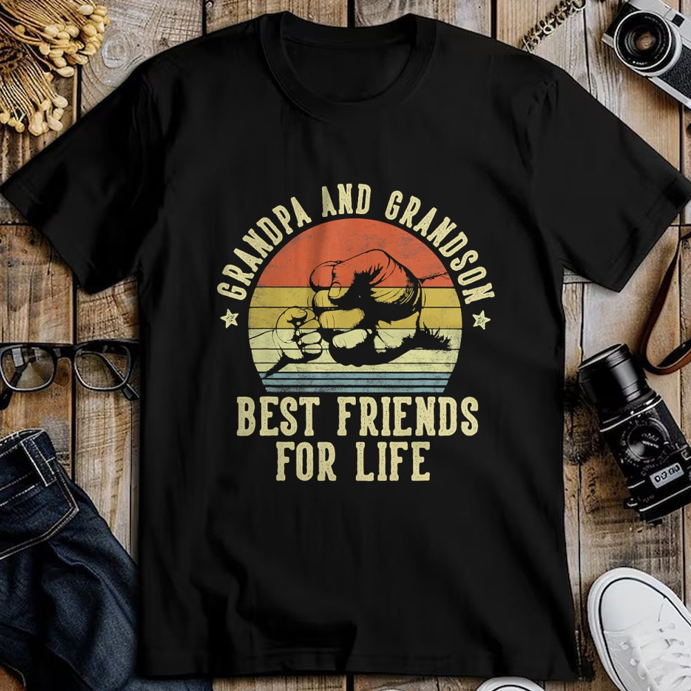 Best Grandpa Shirt, Proud Grandpa Unisex T-Shirt/Hoodie/Sweatshirt HLT00 - Grandpa and Grandson Best Friends for Life Funny Grandpa T-Shirt