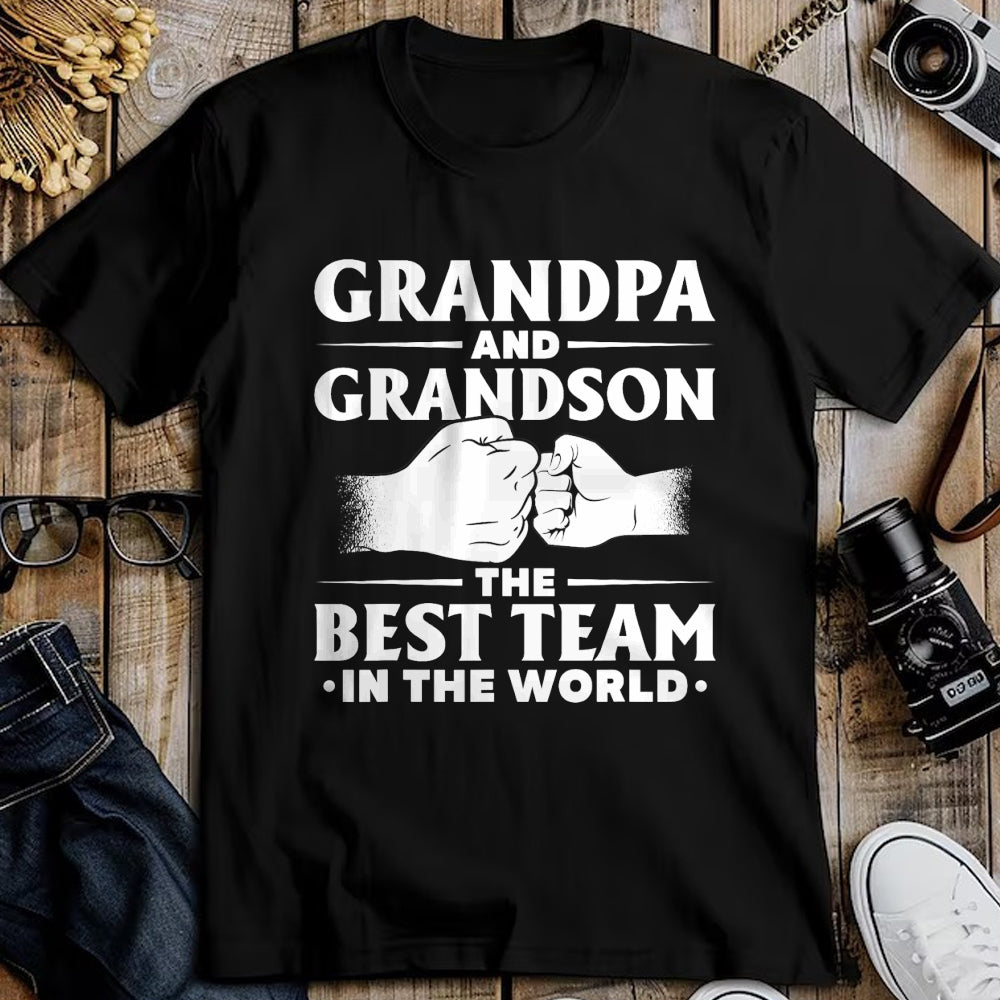 Best Grandpa Shirt, Proud Grandpa Unisex T-Shirt/Hoodie/Sweatshirt HLT00 - Father's Day Gift Grandpa The Man The Myth The Bad Influence T-Shirt