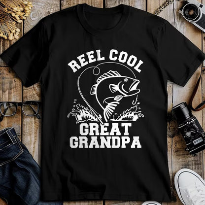 Best Grandpa Shirt, Proud Grandpa Unisex T-Shirt/Hoodie/Sweatshirt HLT00 - Reel cool great grandpa T-Shirt