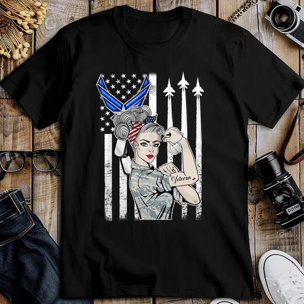 Proud Veteran Shirt, Funny Veteran UnisexT-Shirt/Hoodie/Sweatshirt HLT00 - USAF Air Force Women Proud Shirt, Air Force Veteran Gift T-Shirt