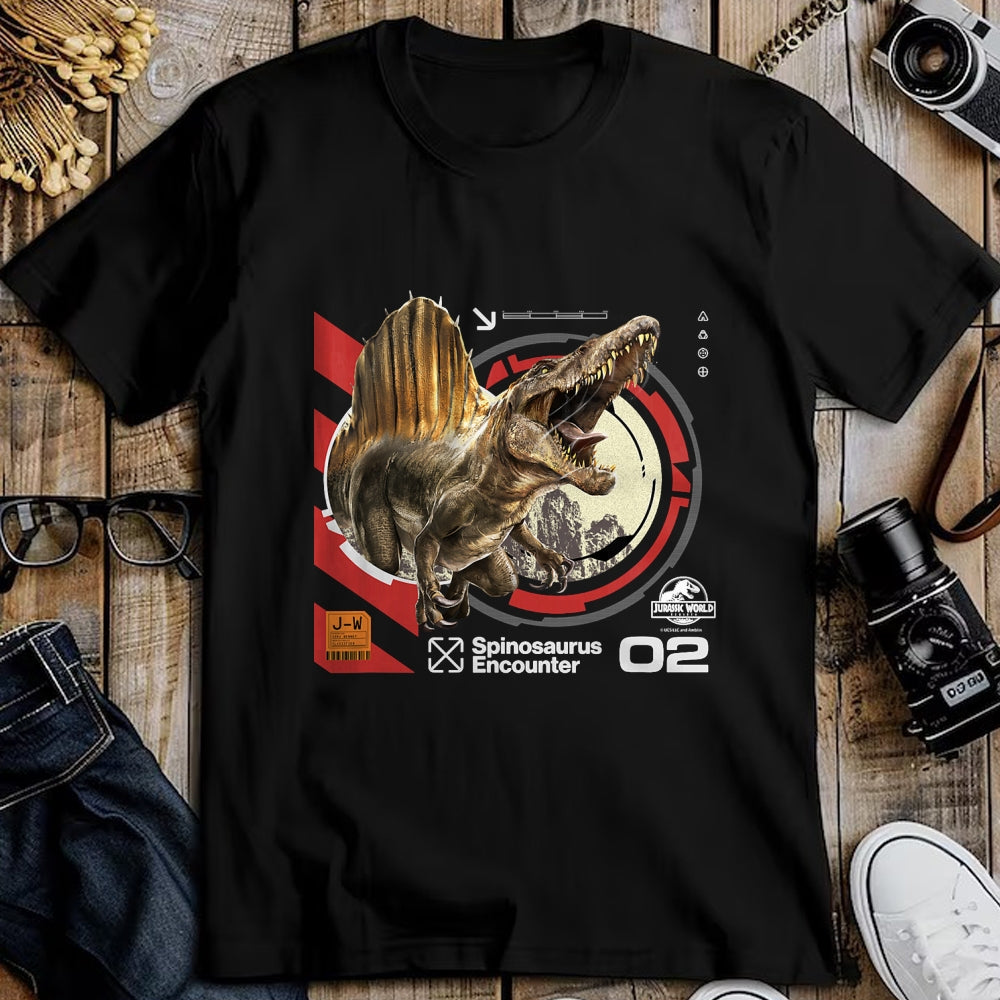 Best Dinosaur Lover Shirt, Funny Dinosaur UnisexT-Shirt/Hoodie/Sweatshirt HLT00 - Jurassic World Rebirth Spinosaurus Encounter T-Shirt