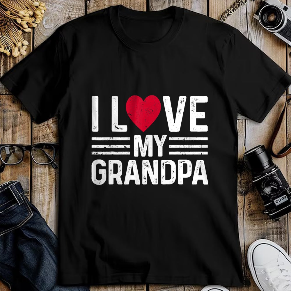 Best Grandpa Shirt, Proud Grandpa Unisex T-Shirt/Hoodie/Sweatshirt HLT00 - Kids I Love My Grandpa For Toddler, Boy, Girl, Youth, Baby T-Shirt