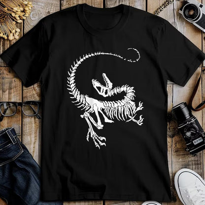 Best Dinosaur Lover Shirt, Funny Dinosaur UnisexT-Shirt/Hoodie/Sweatshirt HLT00 - Velociraptor Dinosaur Fossil Skeleton Paleontology T-Shirt, Men, Black, 3X-Large