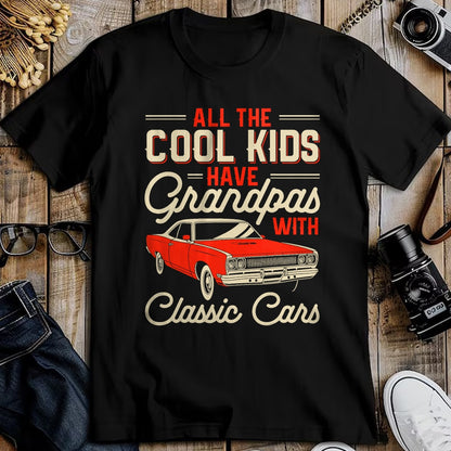 Best Grandpa Shirt, Proud Grandpa Unisex T-Shirt/Hoodie/Sweatshirt HLT00 - Grandpas with Classic Cars Funny Old Car Enthusiast Car Guy T-Shirt