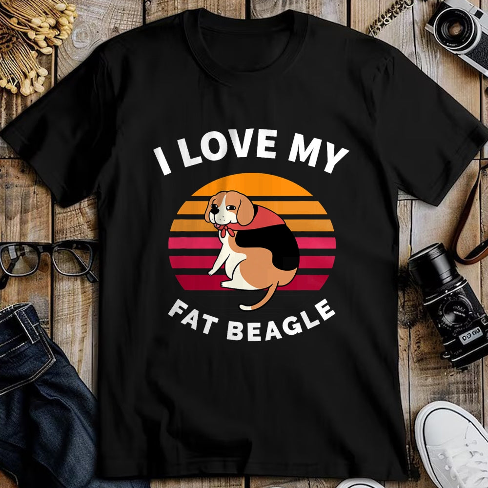 Dog Love Shirt, Dog Lover Gift T-Shirt/Hoodie/Sweatshirt HLT00 - I Love My Fat Beagle - Beagle Dog T-Shirt (1)