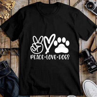 Dog Love Shirt, Dog Lover Gift T-Shirt/Hoodie/Sweatshirt HLT00 - Retro Vintage Peace Love Dog Tshirt Funny Dog Lover Gifts T-Shirt