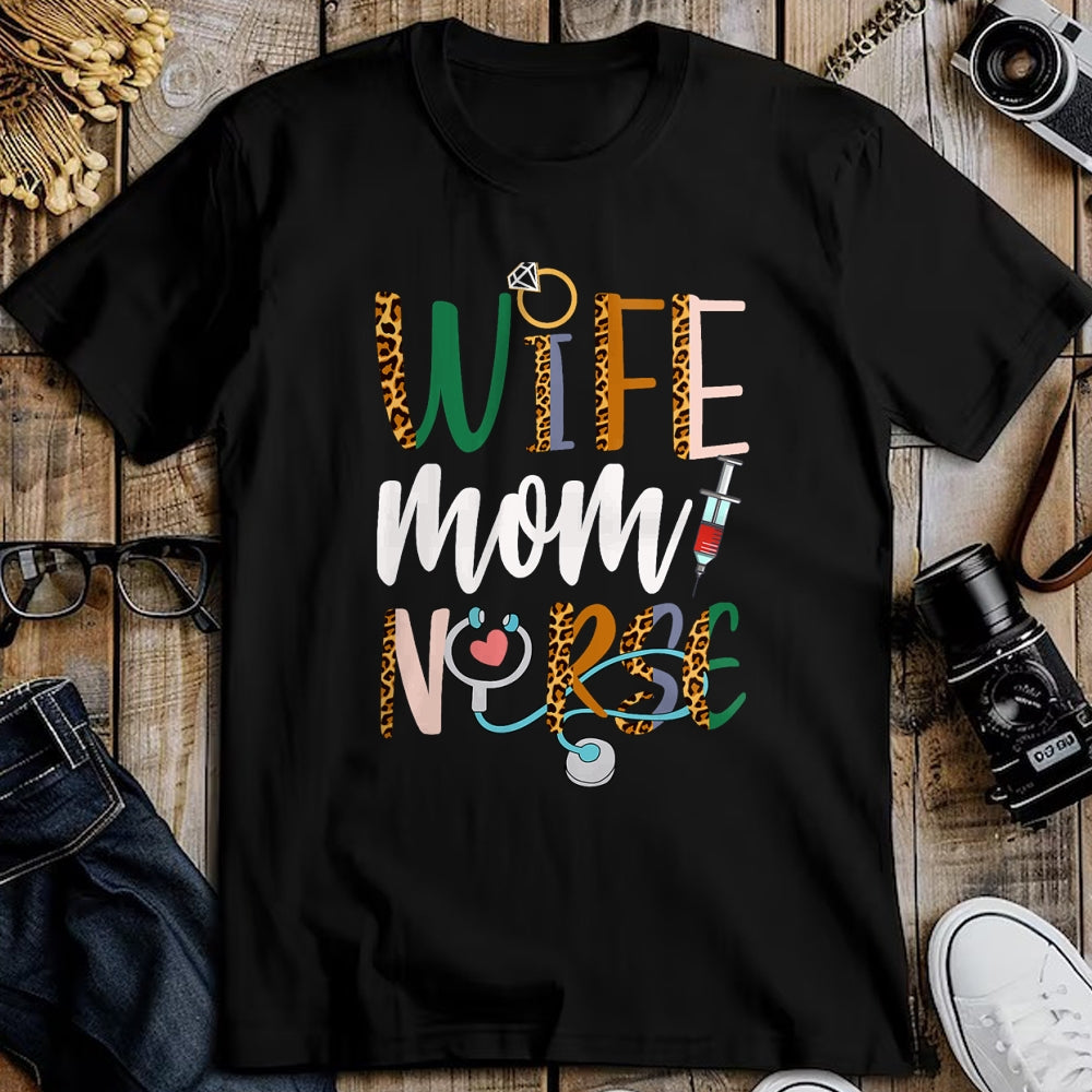 Funny Nurse Shirt, Nurse Unisex T-Shirt/Hoodie/Sweatshirt HLT00 - Wife Mom Nurse Womens RN LPN Mothers Day For Nurses T-Shirt