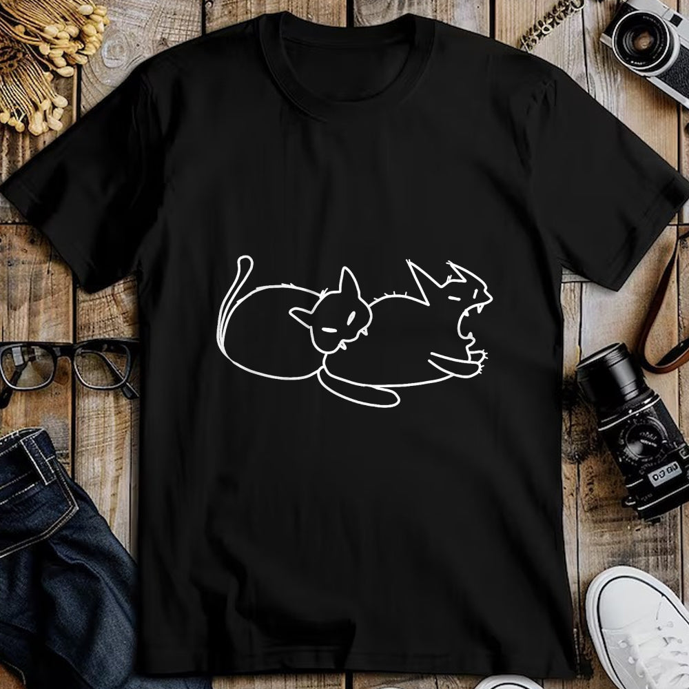 Cat Love Shirt, Funny Cat Lover Gift UnisexT-Shirt/Hoodie/Sweatshirt HLT00 - Funny Cat Biting Cat from Butt Cats Love Cat Biting Cat T-Shirt
