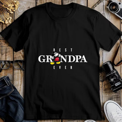 Best Grandpa Shirt, Proud Grandpa Unisex T-Shirt/Hoodie/Sweatshirt HLT00 - Disney Mickey Mouse Thumbs Up Best Grandpa Ever Father’s Day T-Shirt