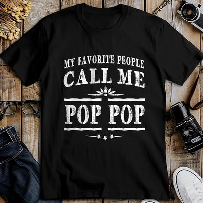 Best Grandpa Shirt, Proud Grandpa Unisex T-Shirt/Hoodie/Sweatshirt HLT00 - My Favorite People Call Me Pop Pop Grandpa Gift Men T-shirt T-Shirt