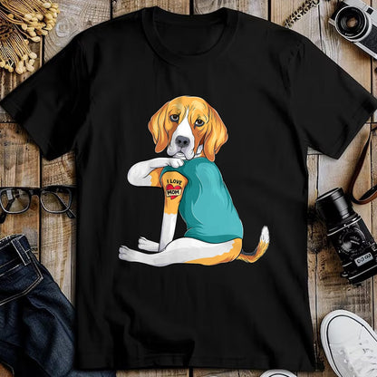 Dog Love Shirt, Dog Lover Gift T-Shirt/Hoodie/Sweatshirt HLT00 - Mother_s Day gift funny dog Mom Beagle i love mom tattoo T-Shirt