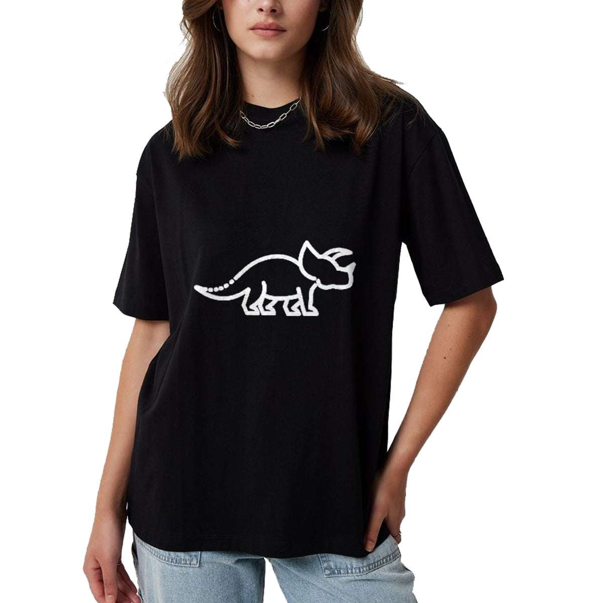 Best Dinosaur Lover Shirt, Funny Dinosaur UnisexT-Shirt/Hoodie/Sweatshirt HLT00 - Triceratops for Men Women & Kids  Dinosaur Badge T-Shirt, Men, Black, Large