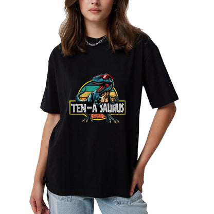 Best Dinosaur Lover Shirt, Funny Dinosaur UnisexT-Shirt/Hoodie/Sweatshirt HLT00 - Ten A Saurus T Rex Dinosaur Birthday Party 10 Year Old T-Shirt