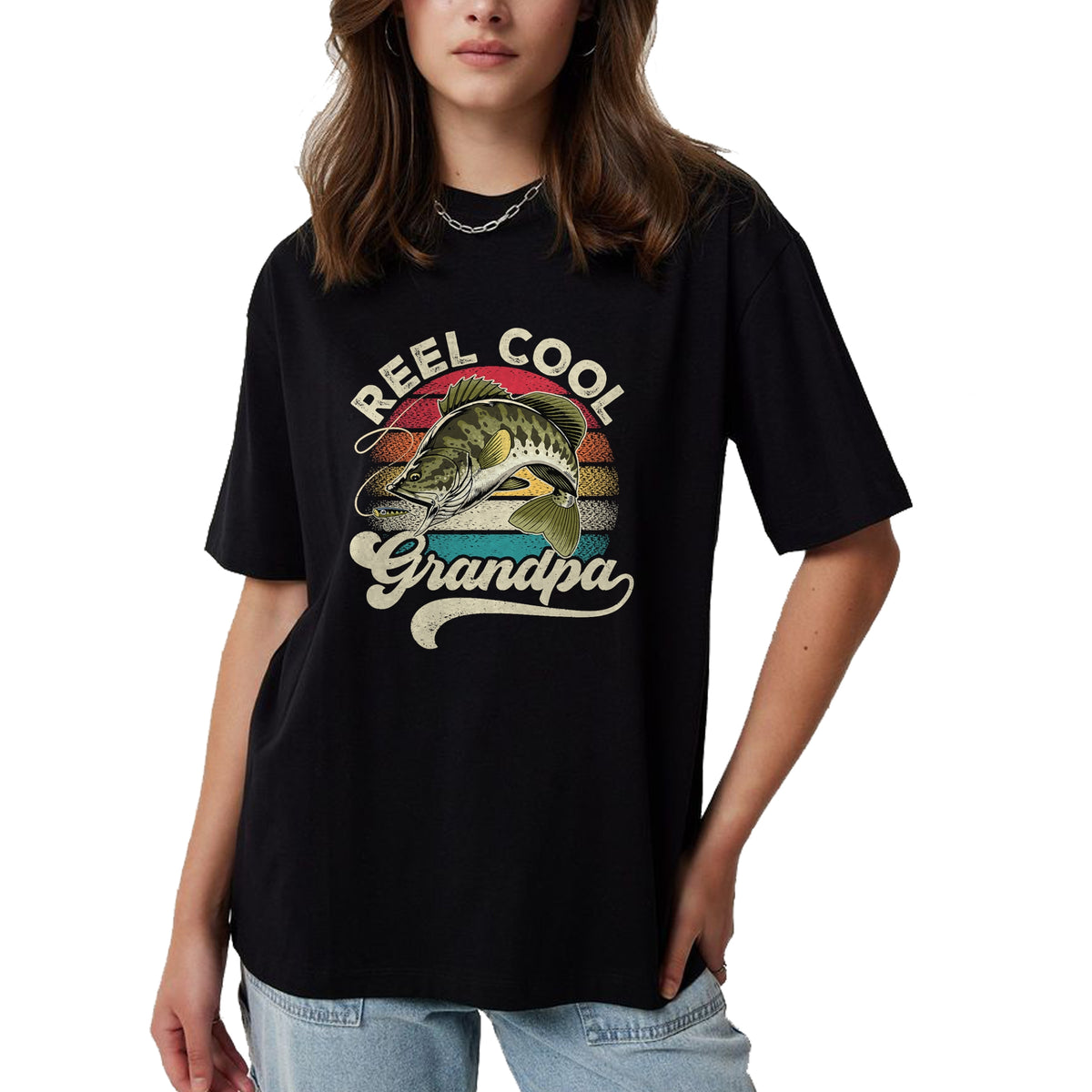 Best Grandpa Shirt, Proud Grandpa Unisex T-Shirt/Hoodie/Sweatshirt HLT00 - Reel Cool Grandpa Fishing Vintage Retro Father's Day Men Dad T-Shirt