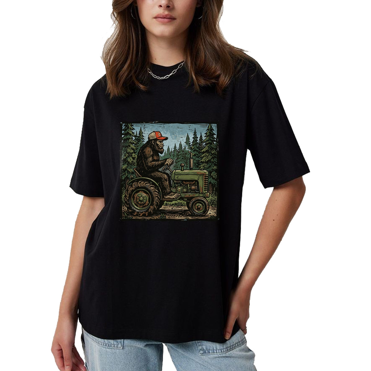 Best Farmer Life Shirt, Funny Farmer UnisexT-Shirt/Hoodie/Sweatshirt HLT00 - Bigfoot Sasquatch Tractor Funny Farm Farmer Men Women Kids T-Shirt