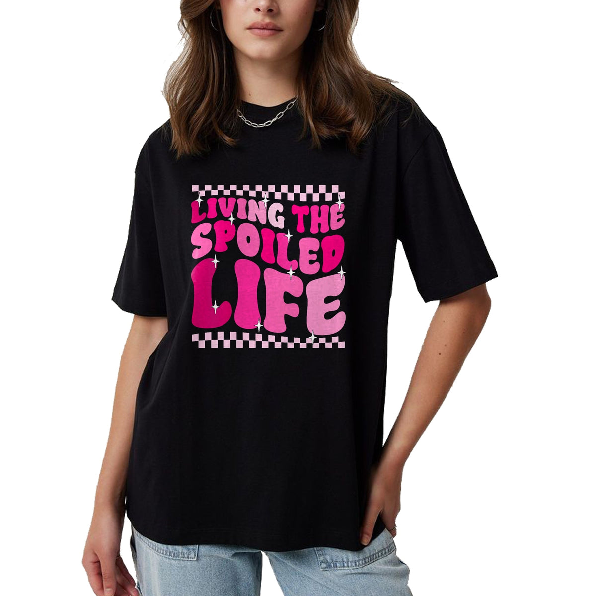 Best Wife Shirt, Wife and Husband Unisex T-Shirt/Hoodie/Sweatshirt HLT00 - Gift for wife T shirt, spoiled wife   Womens Living The Spoiled Life Spoiled Wife V-Neck T-Shirt (1)