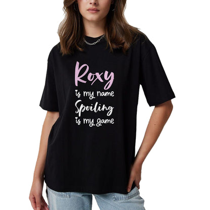 Best Wife Shirt, Wife and Husband Unisex T-Shirt/Hoodie/Sweatshirt HLT00 - Roxy Name Personalized Women Spoiled Girl Cute Pink Black T-Shirt