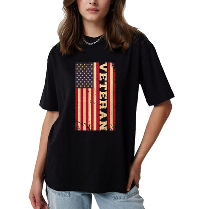 Proud Veteran Shirt, Funny Veteran UnisexT-Shirt/Hoodie/Sweatshirt HLT00 - Veteran Veterans Day USA United States America American Flag T-Shirt (1)