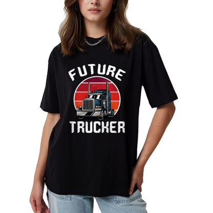Best Truck Driver Life Shirt, Funny Trucker UnisexT-Shirt/Hoodie/Sweatshirt HLT00 - Future Trucker Truck Driver Semi Kids Son Daughter Clothing T-Shirt