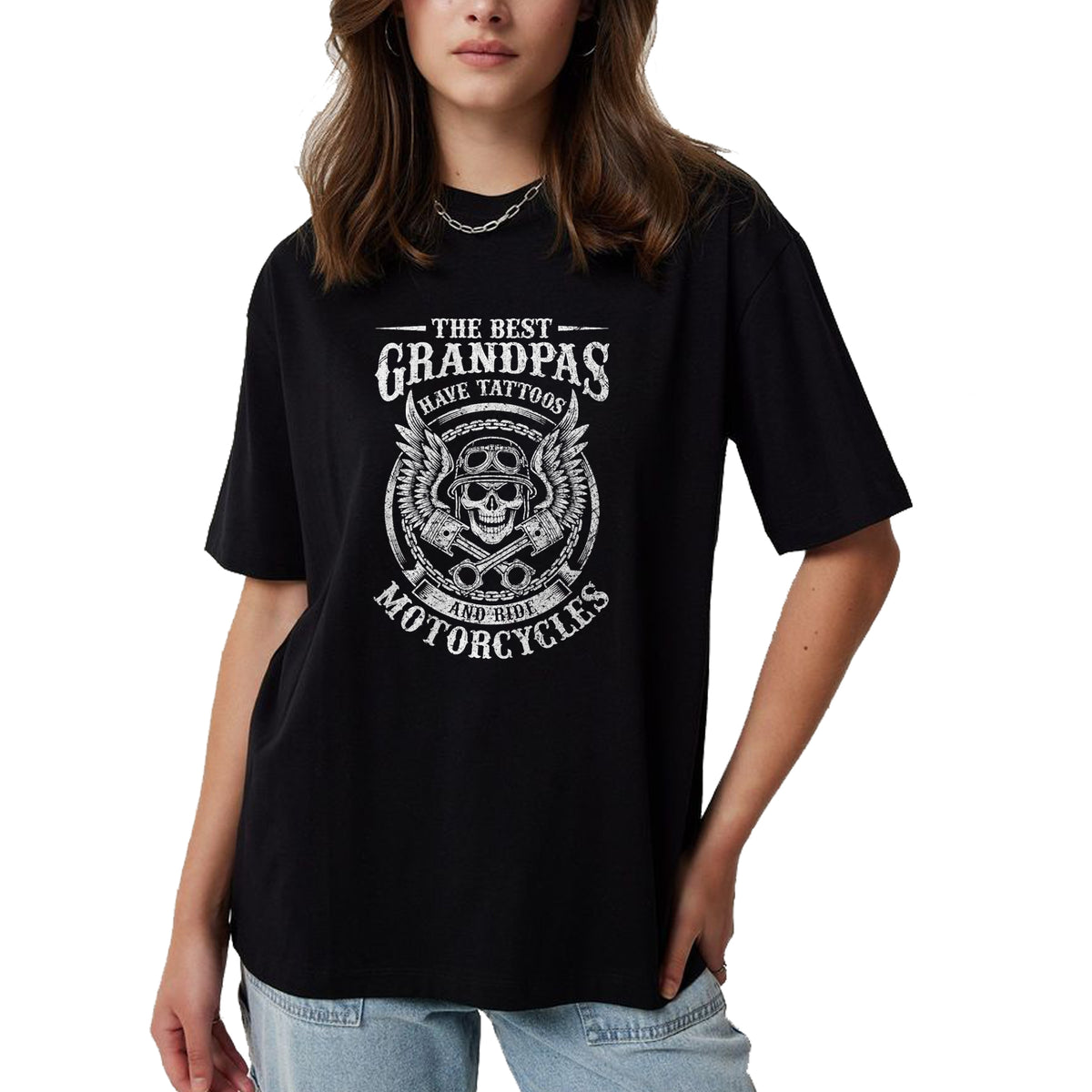 Best Grandpa Shirt, Proud Grandpa Unisex T-Shirt/Hoodie/Sweatshirt HLT00 -Best Grandpas Have Tattoos And Ride Motorcycles Biker Biking T-Shirt