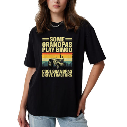 Best Grandpa Shirt, Proud Grandpa Unisex T-Shirt/Hoodie/Sweatshirt HLT00 - Cool Tractor Art For Grandpa Men Farming Farmer Farm Tractor T-Shirt