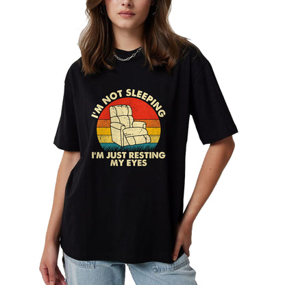 Best Grandpa Shirt, Proud Grandpa Unisex T-Shirt/Hoodie/Sweatshirt HLT00 -I'm Not Sleeping I'm Just Resting My Eyes Fathers Dad Joke T-Shirt