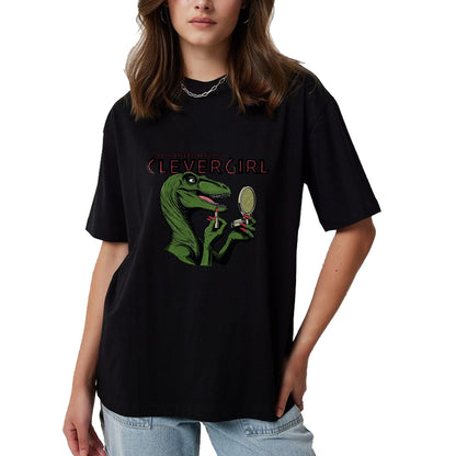 Best Dinosaur Lover Shirt, Funny Dinosaur UnisexT-Shirt/Hoodie/Sweatshirt HLT00 - Easy Breezy Beautiful Clever Girl Dinosaur T-Shirt