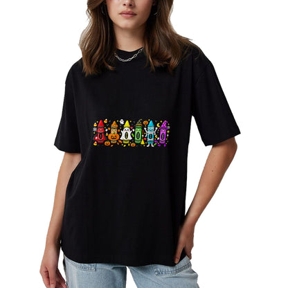 Best Teacher Shirt, Funny Teacher UnisexT-Shirt/Hoodie/Sweatshirt HLT00 - Halloween Crayons Teacher Spooky Teacher T-Shirt