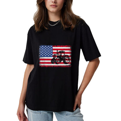 Best Farmer Life Shirt, Funny Farmer UnisexT-Shirt/Hoodie/Sweatshirt HLT00 - Farm Tractors USA Flag Patriotic Farming Gift Men Women Boys T-Shirt
